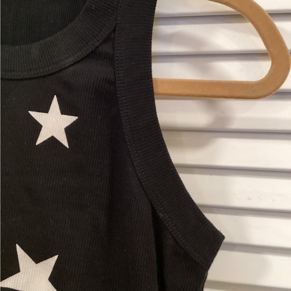 Black Star Patterned Women's Top S/M - Picture 3 of 5